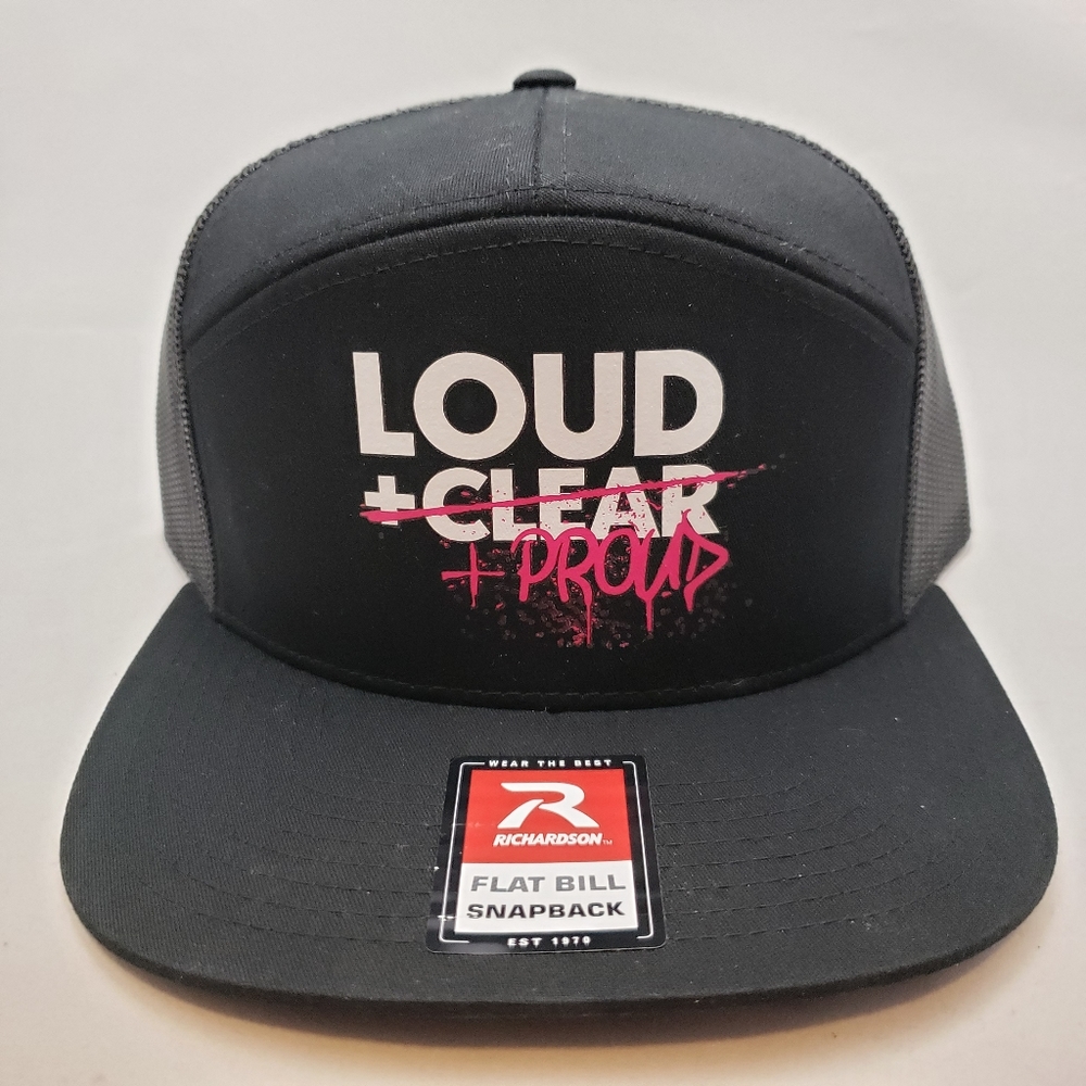 Loud + Clear Flat Bill Snap Back Hat